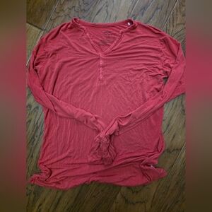 Little Sleepies Red Long Sleeve Tee sz Small